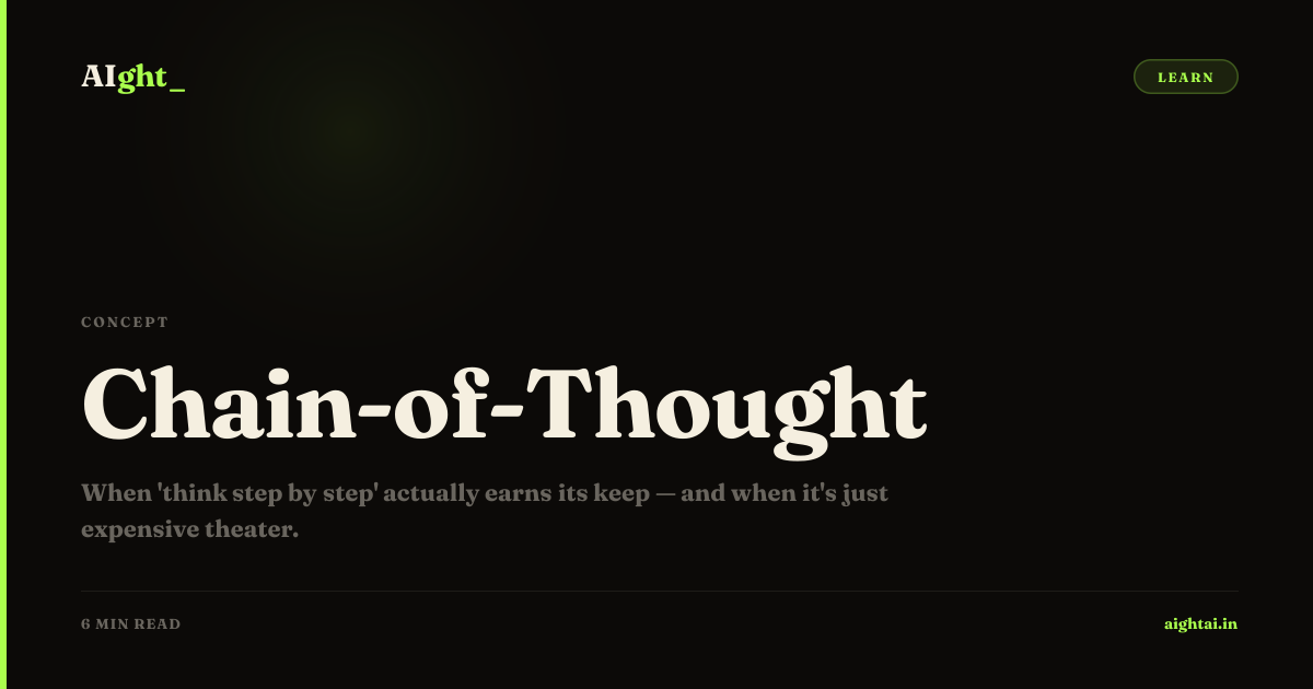 Chain-of-Thought — AIght
