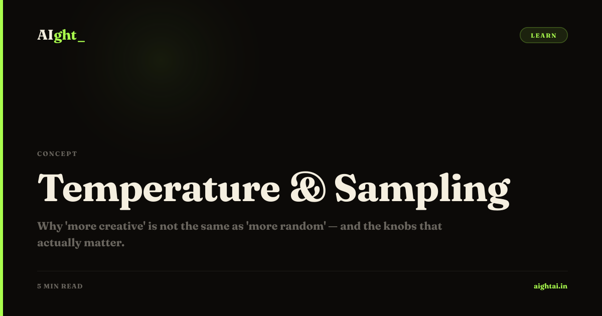 Temperature & Sampling — AIght